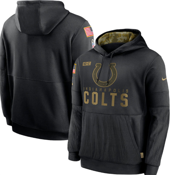 Men's Indianapolis Colts Black NFL 2020 Salute To Service Sideline Performance Pullover Hoodie Men's Indianapolis Colts Black NFL 2020 Salute To Service Sideline Performance Pullover Hoodie